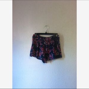Floral High Waisted Shorts