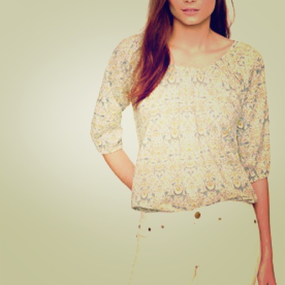 J. Crew Tops - 🔴SOLD🔴J.Crew Liberty Art Fabric Peasant Top