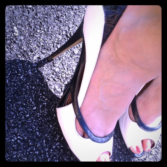 Bakers Shoes - Black and white heels from Bakers