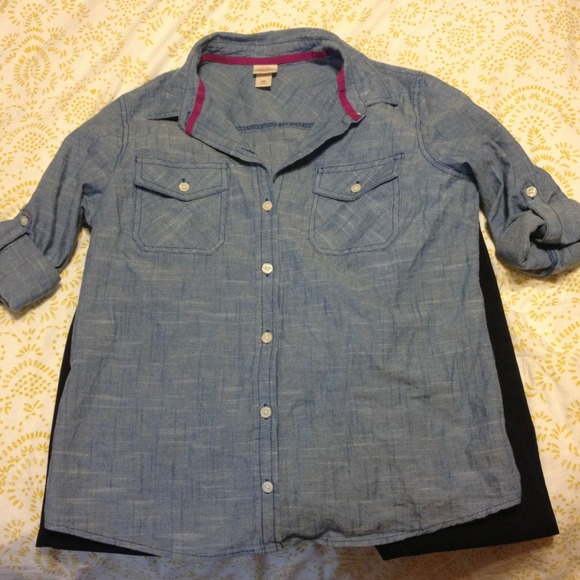 Chambray denim button down