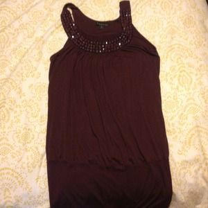 Maroon beaded top