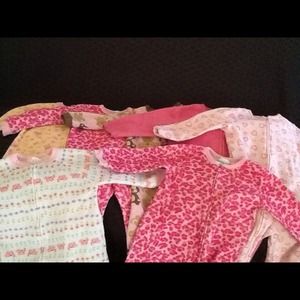 SOLD BUNDLE  9 pcs Toddler Footed Pajamas SOLD