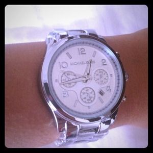Silver boyfriend watch