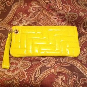 Bright yellow HOBO clutch
