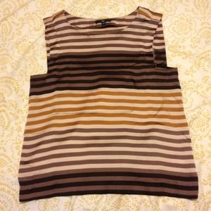 Brown gray and black sleeveless top