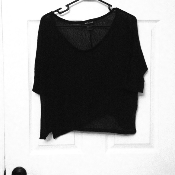 Sheer black sweater