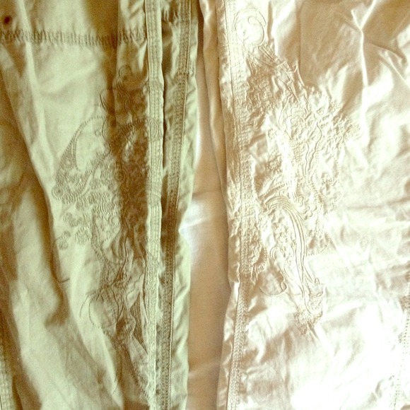 SALE! Cool, embroidered cargo pants - green&beige