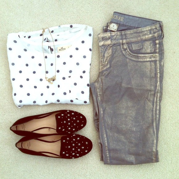 Gold and silver coated jeans! NWOT