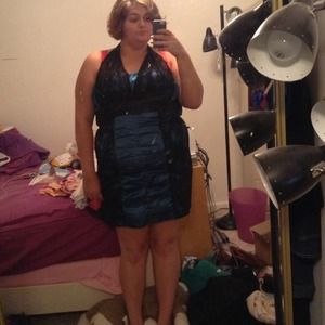 Teal party dress
