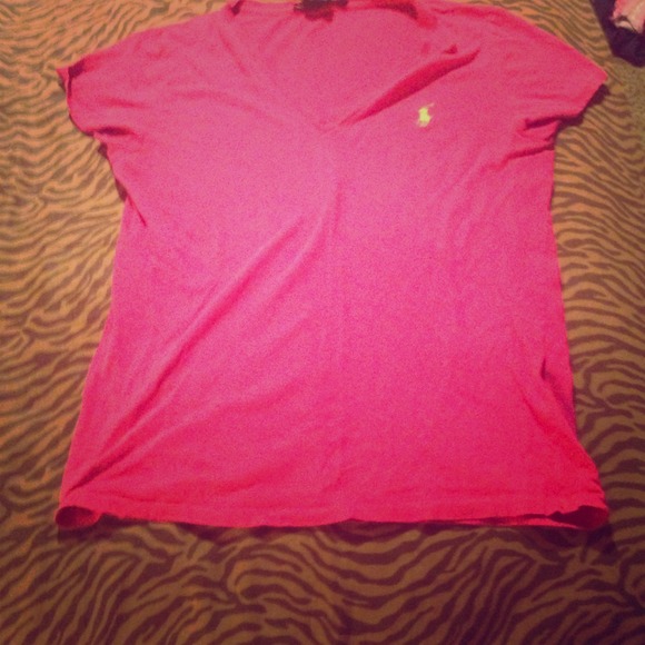 Ralph Lauren Hot Pink V-Neck