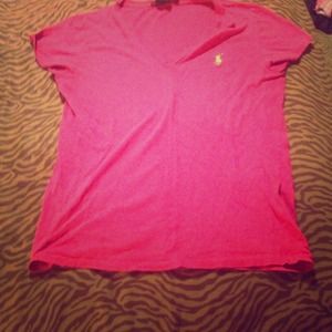 Ralph Lauren Hot Pink V-Neck