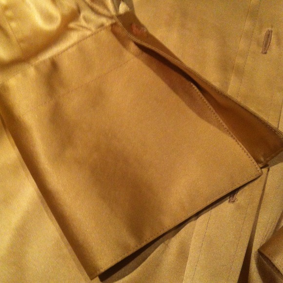 French cuff silk blouse