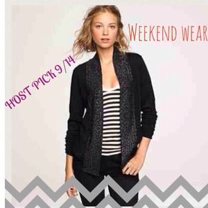 **SOLD in bundle*** JCrew black shawl sweater