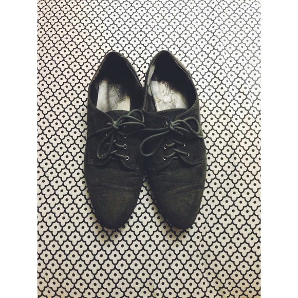 ❌SOLD❌Gray suede like oxfords 💀