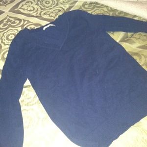 Long sleeve navy blue  v-neck thermal