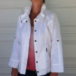 White boating jacket