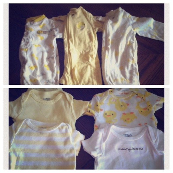 Newborn bundle/duck onesies and suits