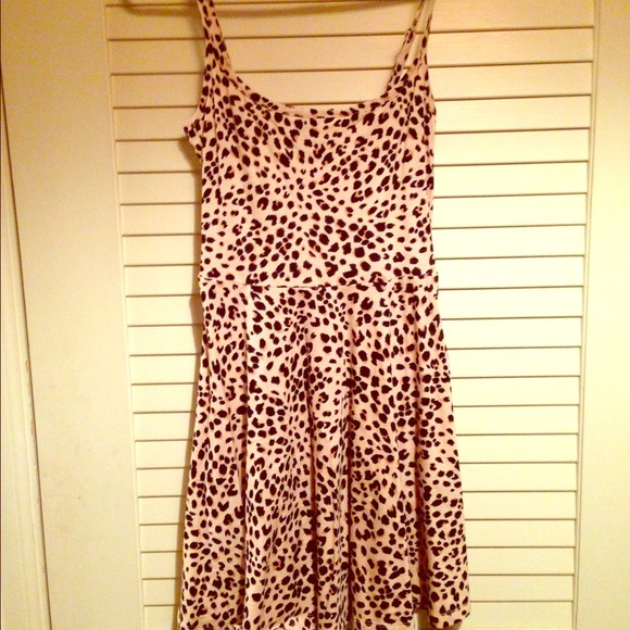 Leopard print skater dress