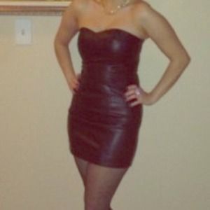 Leather dress
