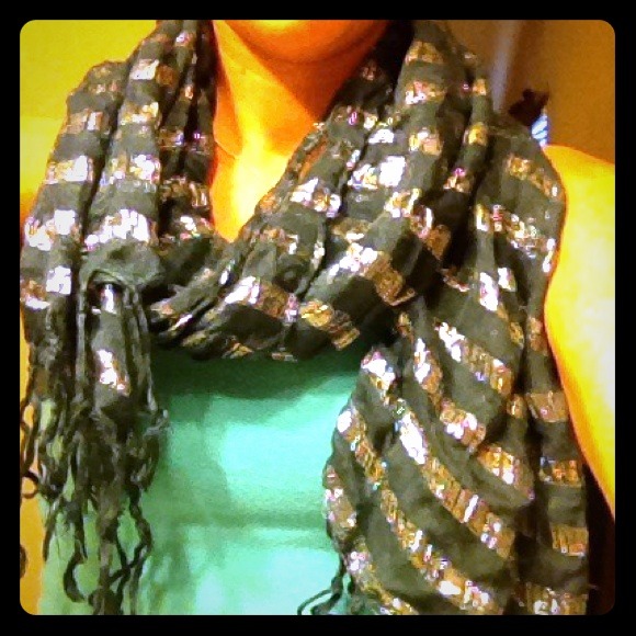 Blue & silver scarf