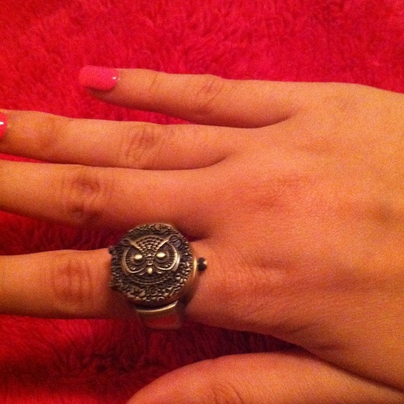Bronze owl clock ring - Picture 1 of 3