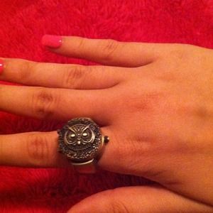 Bronze owl clock ring