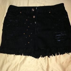 Brandy Melville high waisted destroyed cut offs