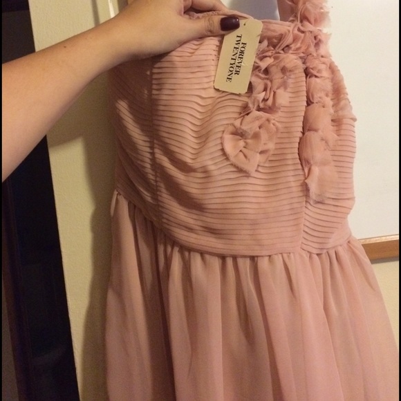 NEW 💝 forever 21 pink chiffon dress with tags - Picture 1 of 2
