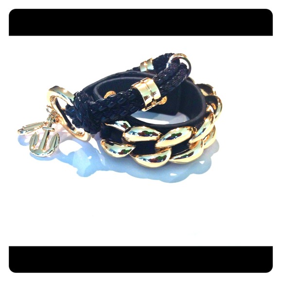 ❌SOLD❌Black and Gold Bracelet Set