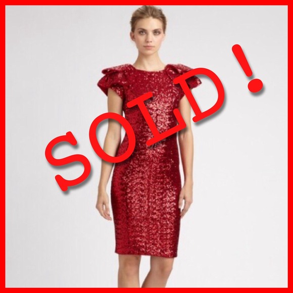 🚫SOLD🚫🎉Host Pick🎉 Red Sequin Cocktail Dress