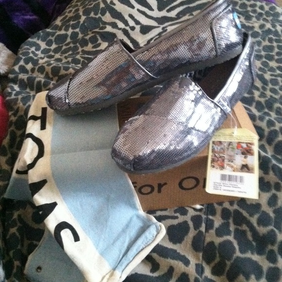 Pewter sequin toms