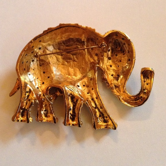 Fashion Jewelry | 2 3/4" Elephant Pin - Picture 2 of 4