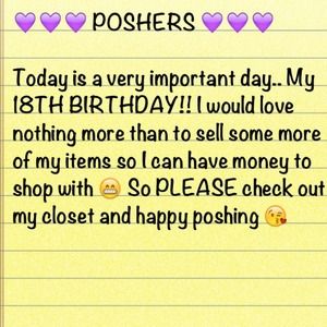 18TH BIRTHDAY WISH FROM MY FELLOW POSHERS