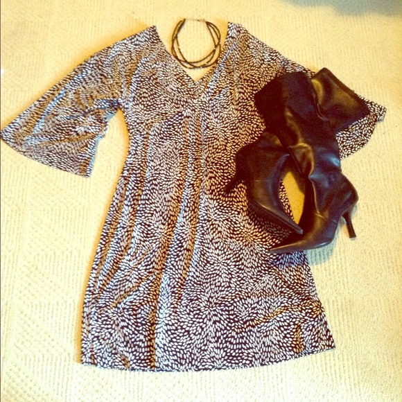 Black and White patterned dress