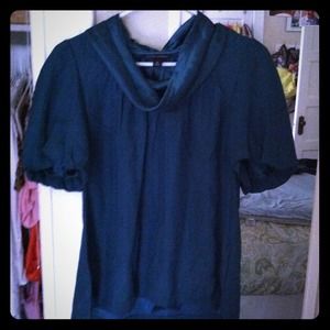 Dark green silk top