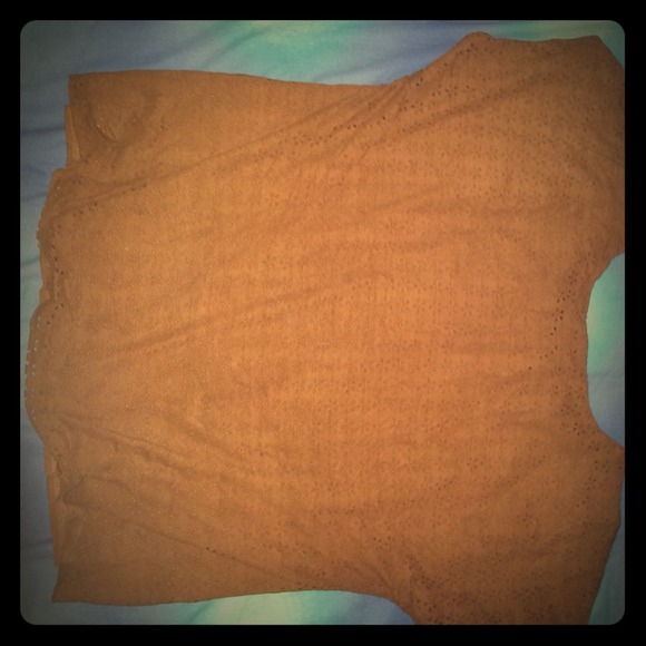 Flower cut out, faux leather top!