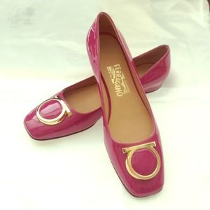 Salvatore Ferragamo Fuchsia Taissa Flats Sz 8.5