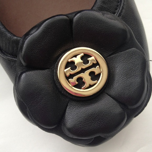 Tory burch Shelby floral leather flats Sz 7.5 - Picture 2 of 3