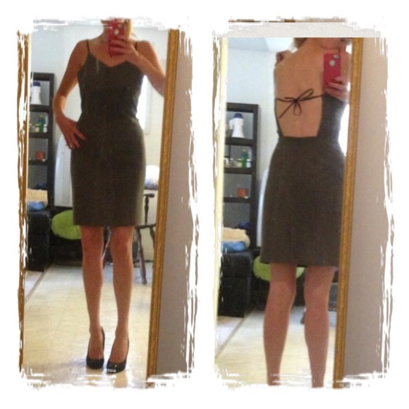 GAP Dresses & Skirts - ⭐️Gap Dress- open back with faux leather straps