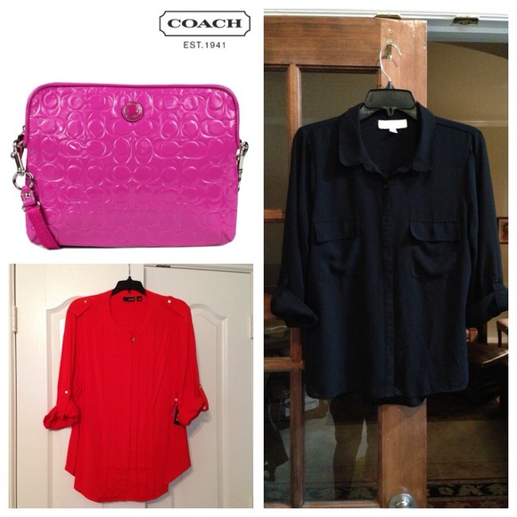 TRADE @ashleygeiman COACH IPAD case  & 2 blouses