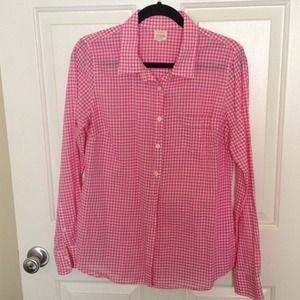 Reserved!--Jcrew gingham button up size M