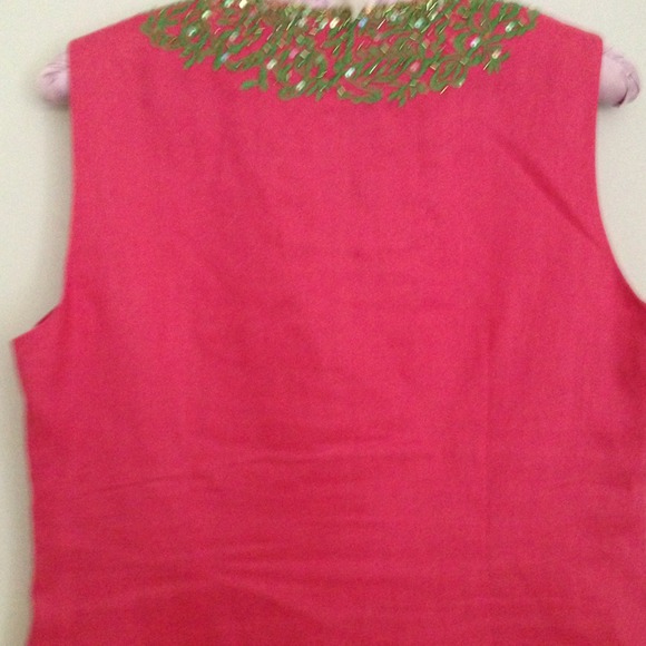 🎉Sold🎉HP Pink Linen & Green Sequin 6-8 - Picture 4 of 4