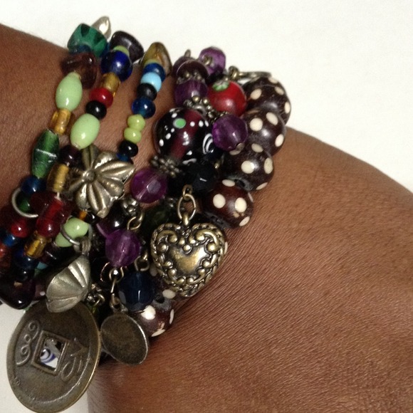 Kenyan Bead Stretch Bracelets (2 available) - Picture 4 of 4