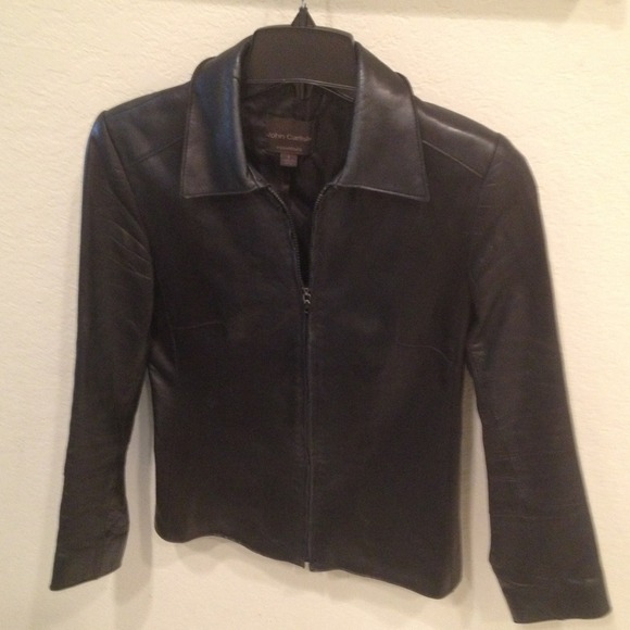 Black leather jacket