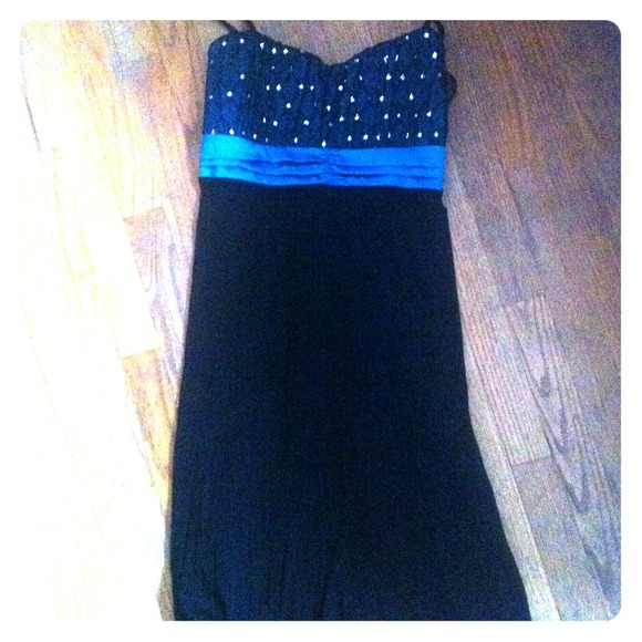Teal and black multipurpose dress