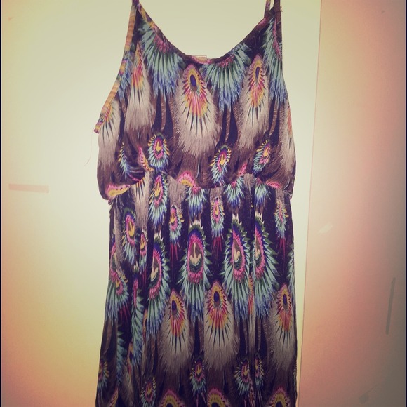 Peacock feather dress