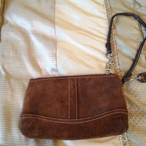 Coach suede wristlet