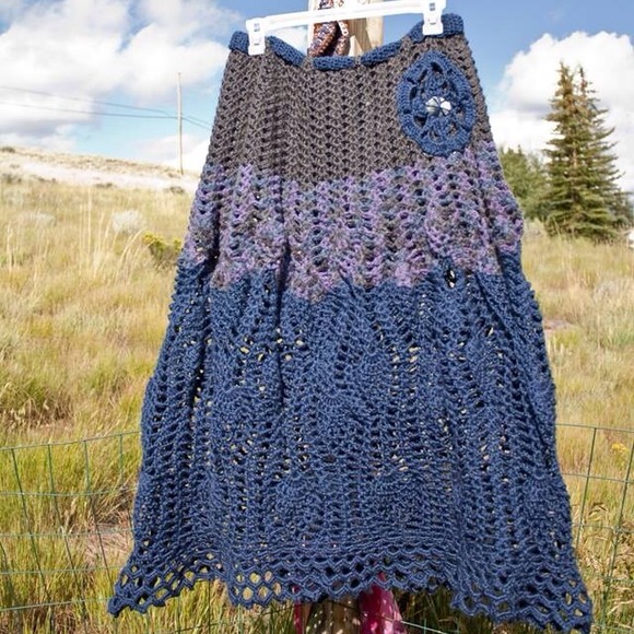 Long hand crocheted skirt SOLD