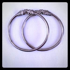 Gorgeous pair of metal Indian bangles