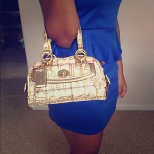 Gold coach poppy purse